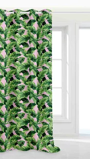 Zielona Zasłona Do Salonu W Liście 140x250 Planta