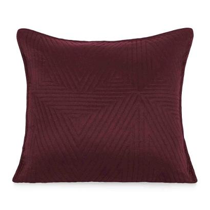 Poszewka dekoracyjna TRIO 45x45 pikowana bordowa