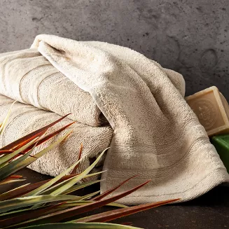 Ręcznik bawełniany PORTO 70x140 Eurofirany beżowy puszysty i chłonny