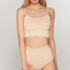 Figi damskie modelujące z wysokim stanem Babell kod 069 beżowe