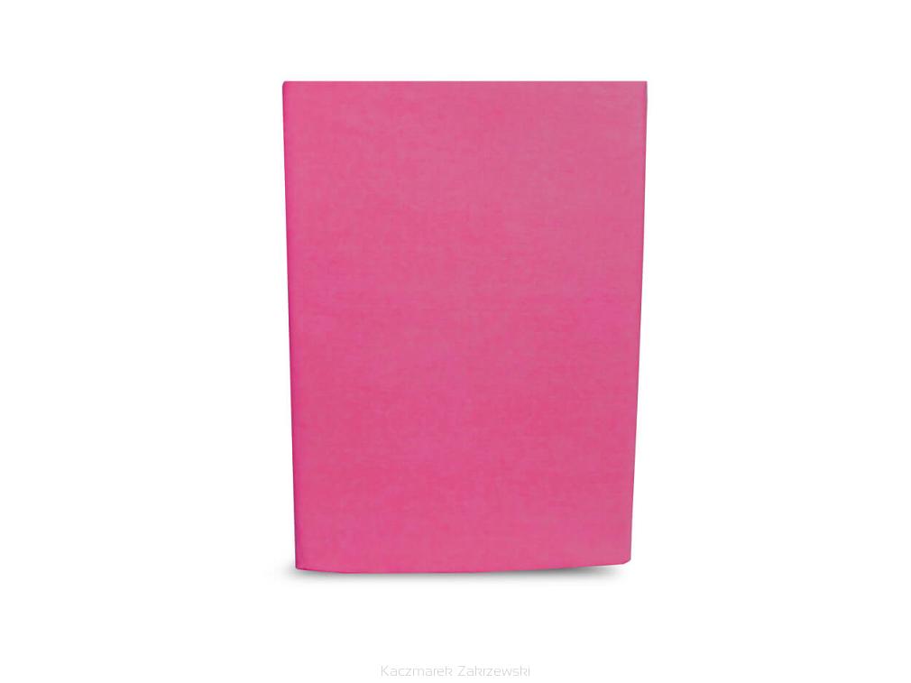 Prześcieradło bawełniane bez gumki 160x200 kolor fuksja grube