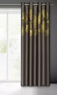 Zasłona gotowa na przelotkach HARMONY 140x250 Eurofirany brązowy/złoty