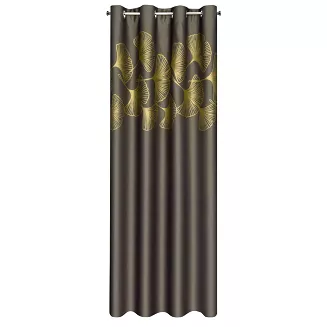 Zasłona gotowa na przelotkach HARMONY 140x250 Eurofirany brązowy/złoty