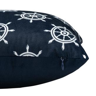 Poszewka dekoracyjna SMR-40 43x43 Darymex ster statku na czarnym tle