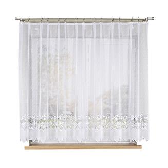 Firanka żakardowa gotowa na żabki MODESTA-1 400x160 biała