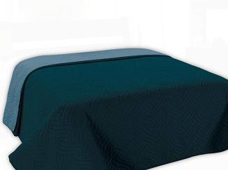 Narzuta dekoracyjna VIGO II 220x240 ciemnoturkusowa niebieska geometryczne fale