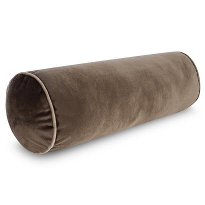 Poszewka dekoracyjna wałek GAJA5 15x45 Eurofirany ciemnobrązowa z lamówką