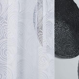 Firanka żakardowa gotowa na żabki KINGA 300x160 biała