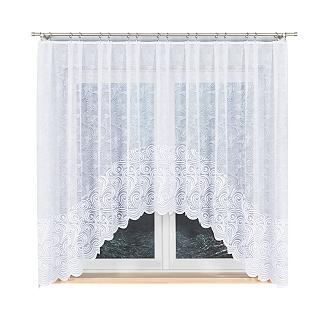 Firanka żakardowa gotowa na żabki KINGA 300x160 biała