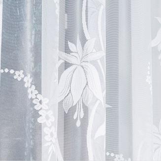 Firanka żakardowa gotowa na żabki ANETA 310x160 biała