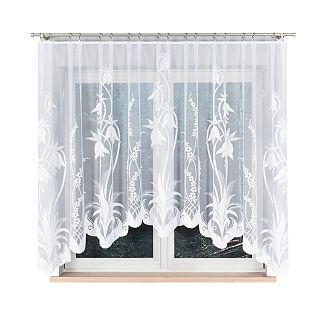 Firanka żakardowa gotowa na żabki ANETA 310x160 biała