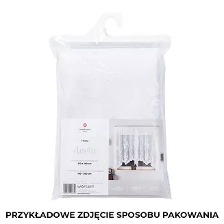 Firanka żakardowa gotowa na żabki ANETA 310x160 biała