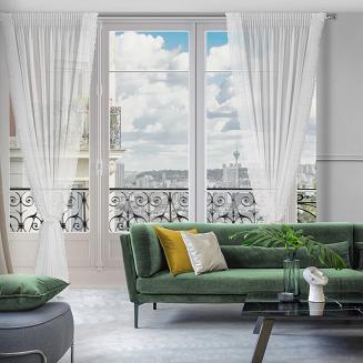 Firana gotowa na taśmie LUISA Eurofirany biały