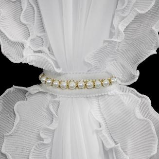 Firana gotowa na taśmie LUISA Eurofirany biały