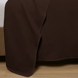 Koc bawełniano-akrylowy MONO 150x200 brązowy