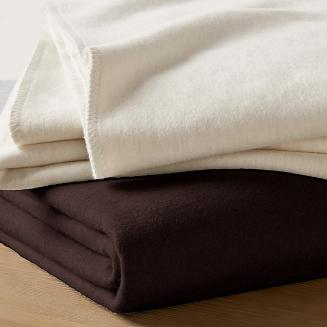 Koc bawełniano-akrylowy MONO 150x200 brązowy