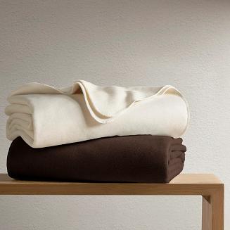 Koc bawełniano-akrylowy MONO 150x200 brązowy