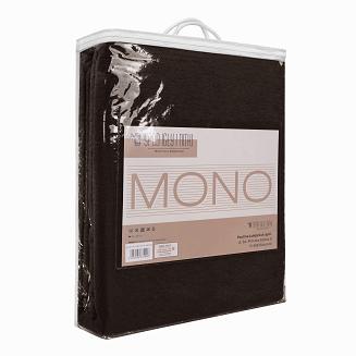 Koc bawełniano-akrylowy MONO 150x200 brązowy