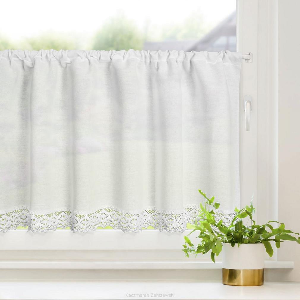 Firana gotowa na taśmie CLARIE 60x150 Eurofirany biały