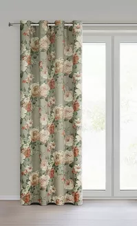 Zasłona gotowa na przelotkach FIORE 140x250 Eurofirany oliwkowy