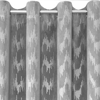 Zasłona gotowa na przelotkach CHILL 140x250 Eurofirany szary/srebrny