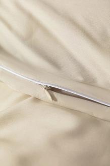 Poszewka bambusowa 50x70 beżowa z białą bizą