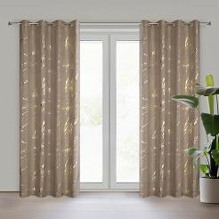 Zasłona gotowa na przelotkach LANI 140x250 Eurofirany brązowy