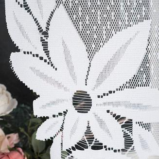 Firanka żakardowa gotowa na żabki JADWIGA 300x160 biała