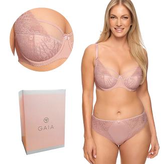 Biustonosz z koronką Semi-Soft Freja 1289 półusztywniany pudrowy