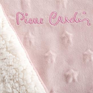 Koc Pierre Cardin BABY4 80x110 Pierre Cardin Eurofirany różowy biały gwiazdki miś