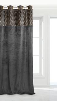 Grafitowa Zasłona Welurowa 140x250 Nord