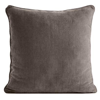 Poszewka dekoracyjna VANI 45x45 Eurofirany ciemnobeżowa przytulna szenilowa