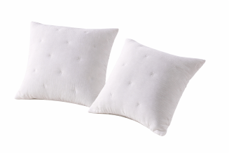 Poszewka muślinowa struktura do narzuty Stella 50x70 kremowa z haftem krzyżyków