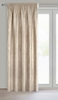 Zasłona gotowa na taśmie ESTEL 140x270 Eurofirany jasnobeżowy