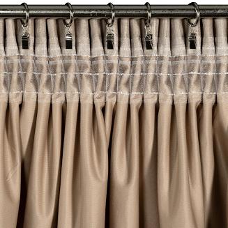 Zasłona gotowa na taśmie ESTEL 140x270 Eurofirany jasnobeżowy