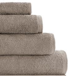 Ręcznik frotte Bari 100x150 gładki ciemnobeżowy