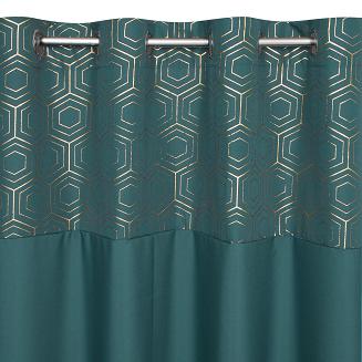 Zasłona gotowa na przelotkach DAFNE 140x250 Eurofirany turkusowy