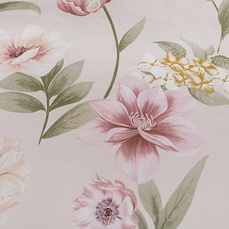 Komplet pościeli dwustronnej 220x200 różowa wiosenne kwiaty tulipany zawilce