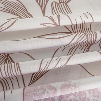 Pościel satyna bawełniana SATYNLOVE 220x200 biała w różowe kwiaty i liście