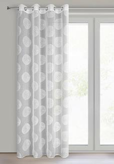 Firana gotowa na przelotkach MILAGROS 140x250 Eurofirany biały