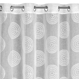 Firana gotowa na przelotkach MILAGROS 140x250 Eurofirany biały