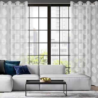 Firana gotowa na przelotkach MILAGROS 140x250 Eurofirany biały