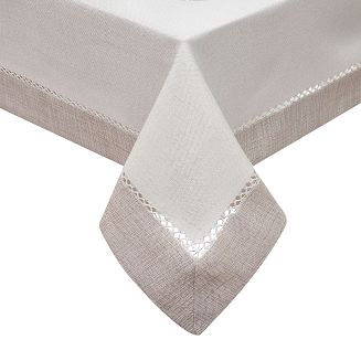 Obrus dekoracyjny EMMA 145x350 Eurofirany biały/srebrny