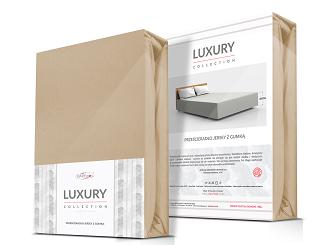 Prześcieradło jersey z elastanem z gumką 180x200 Darymex piaskowe