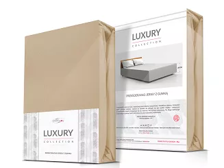 Prześcieradło jersey z elastanem z gumką 180x200 Darymex piaskowe