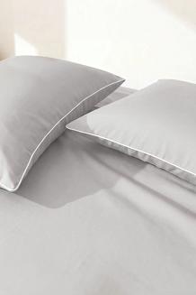 Poszewka bambusowa 40x40 szara z białą bizą