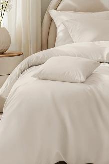 Jasno Beżowa Pościel Jednobarwna Satyna Bawełniana 220x200