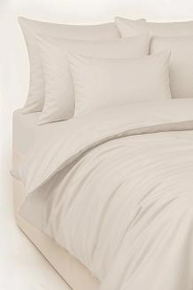 Jasno Beżowa Pościel Jednobarwna Satyna Bawełniana 220x200