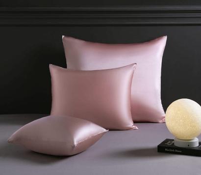 Jedwabna poszewka na poduszkę 40x40 jedwab morwowy pudrowa