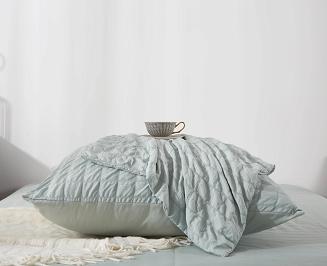 Pościel marszczona CREASY 220x200 jednobarwna szałwiowa